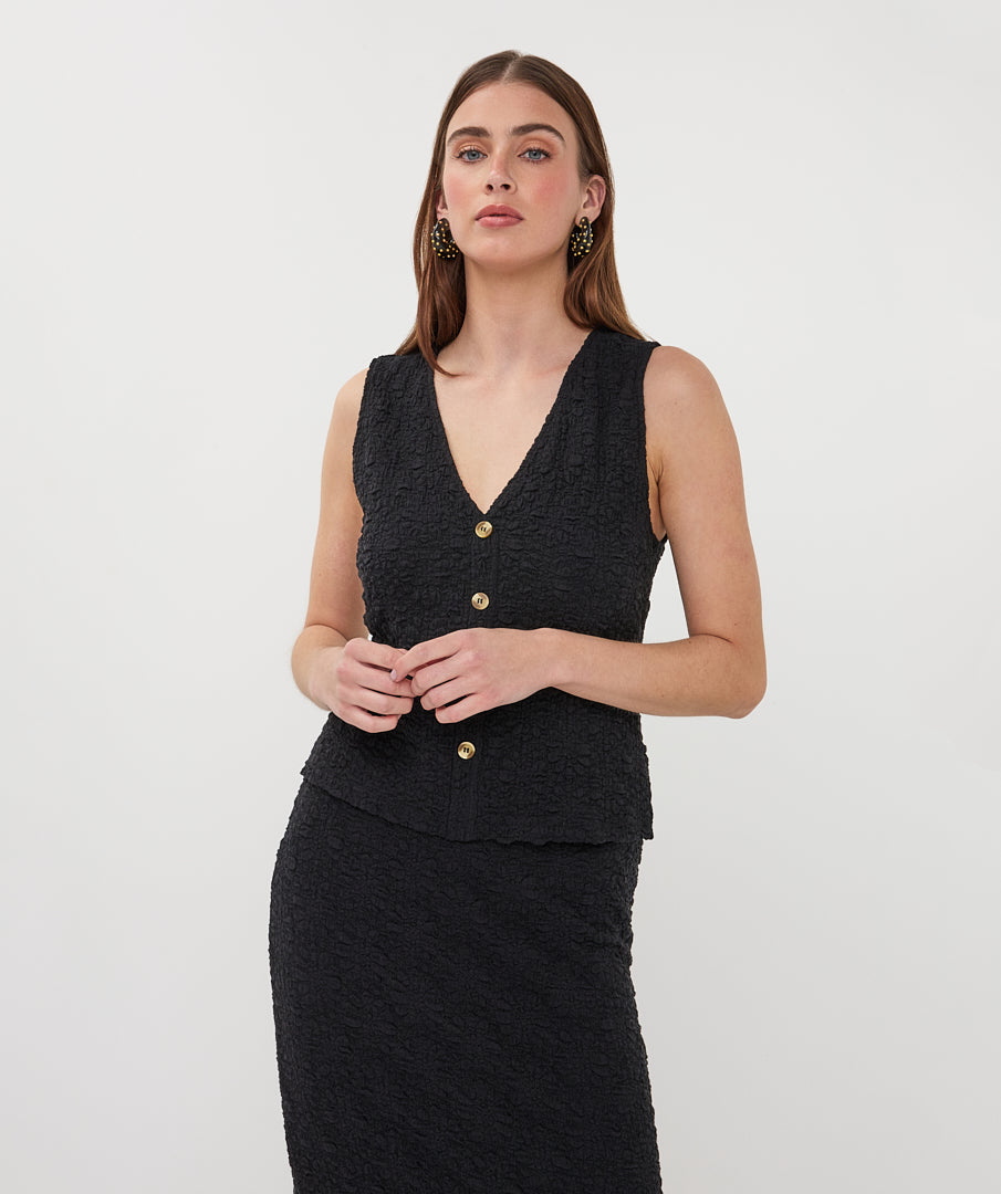 EsQualo Bubble Flower Gilet