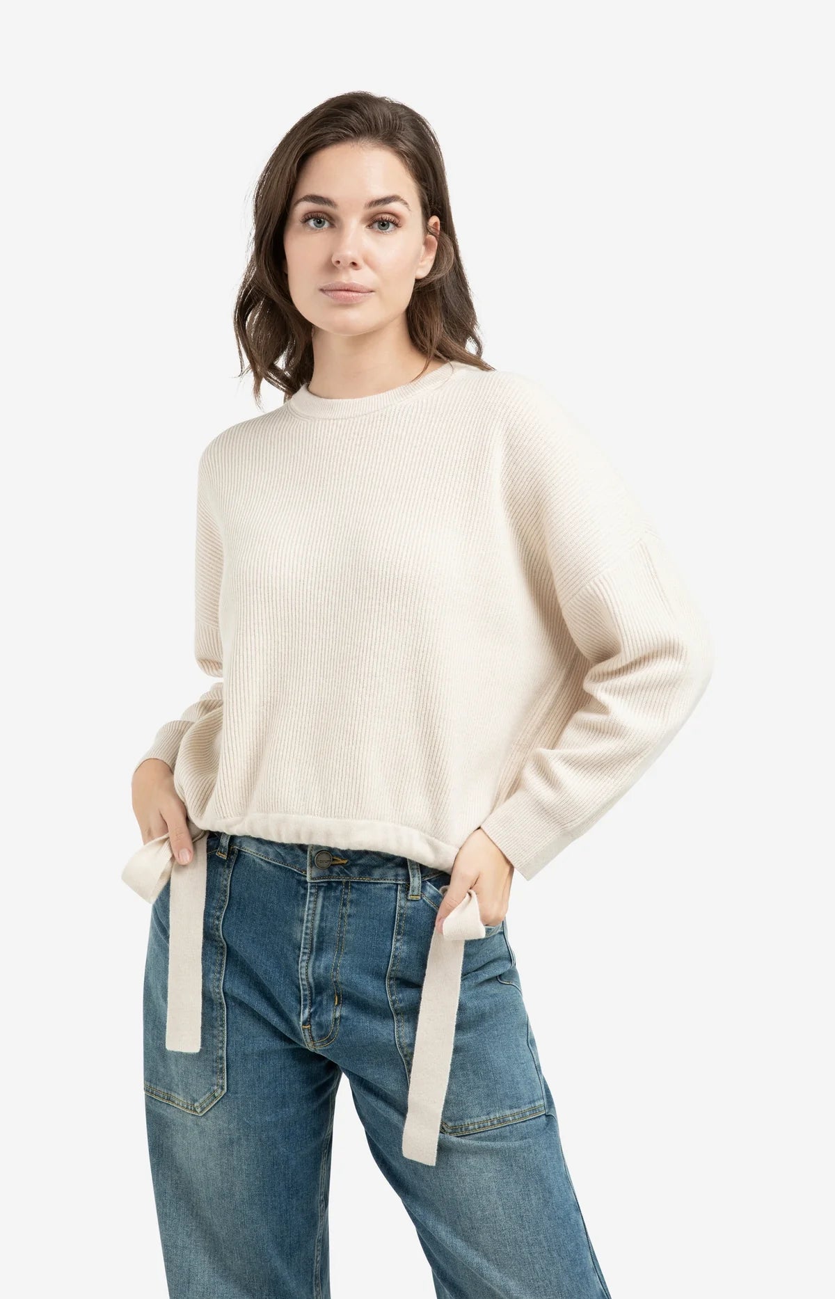 YAYA Tie Detail Sweater