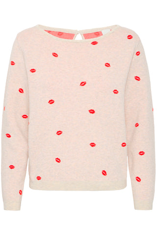 IhBrielle long sleeve Pullover in Oatmeal Melange