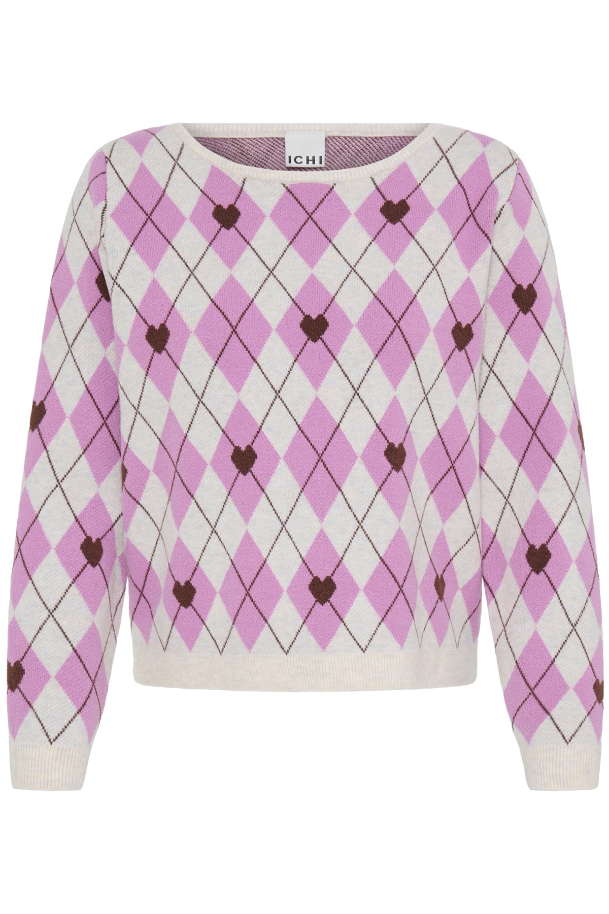 IhBrielle Pullover in Oatmeal MLG Harlekin