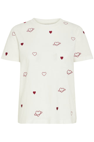 IhCamino Embroidered Hearts Tee