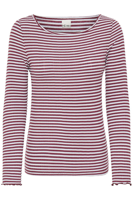 IhCella Long Sleeve Top in Rhododendron and Celestial Blue
