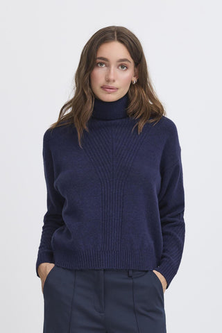 IhDasila long sleeve Pullover in Patriot Blue