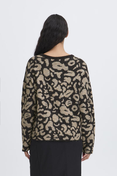 IhKamara Animal Print Cardigan
