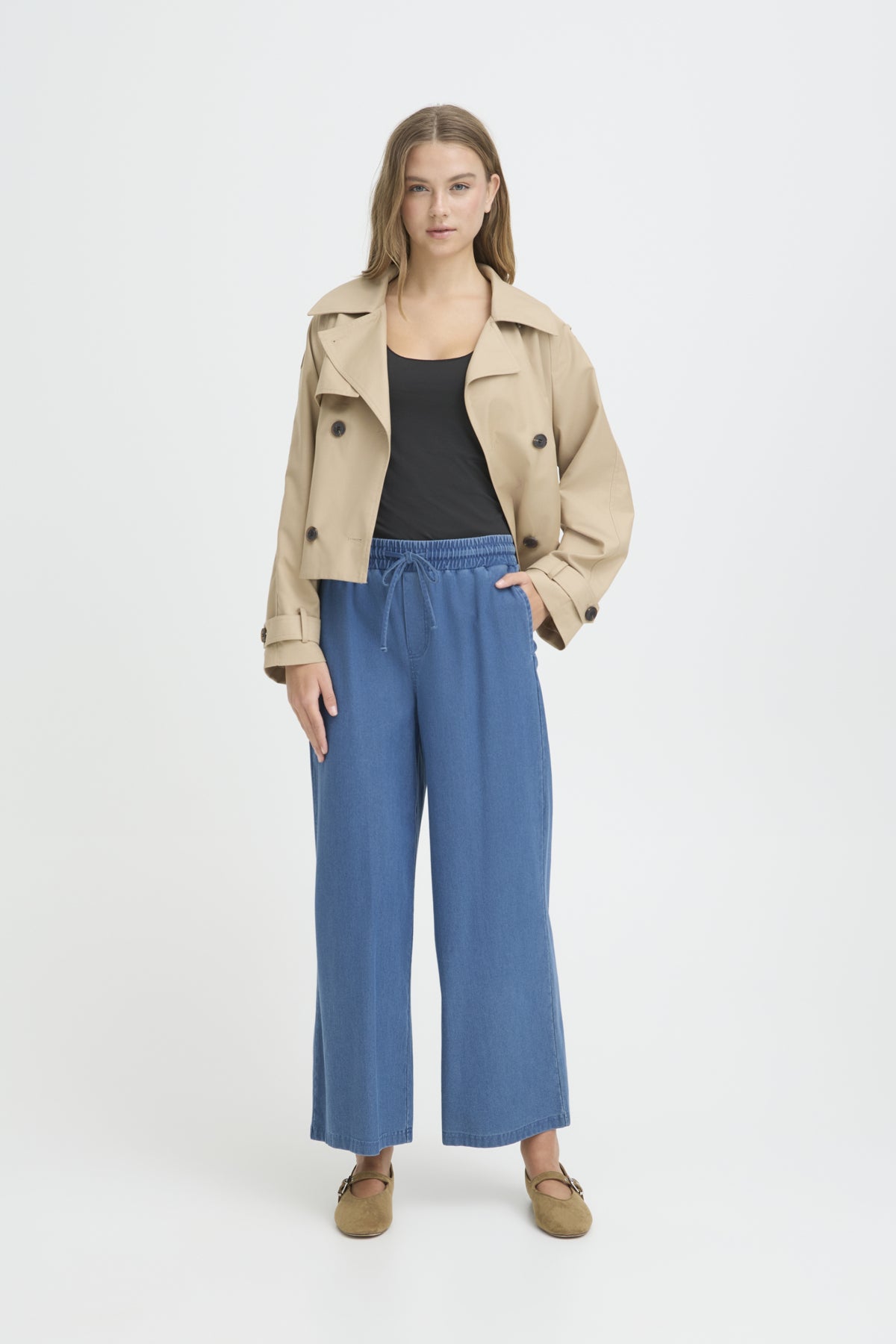 IhKate Denim Pants in Medium Blue