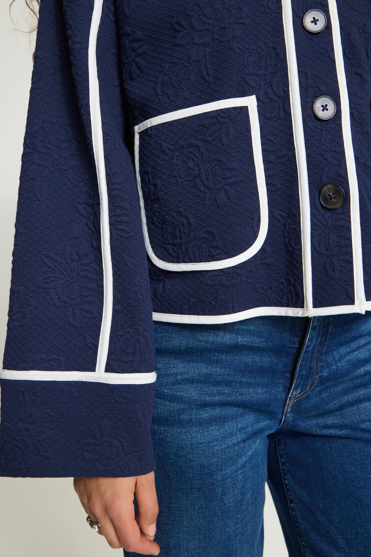 IhKate Quilted Jacket in Maritime Blue