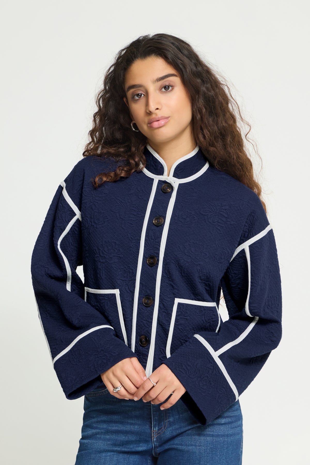 IhKate Quilted Jacket in Maritime Blue