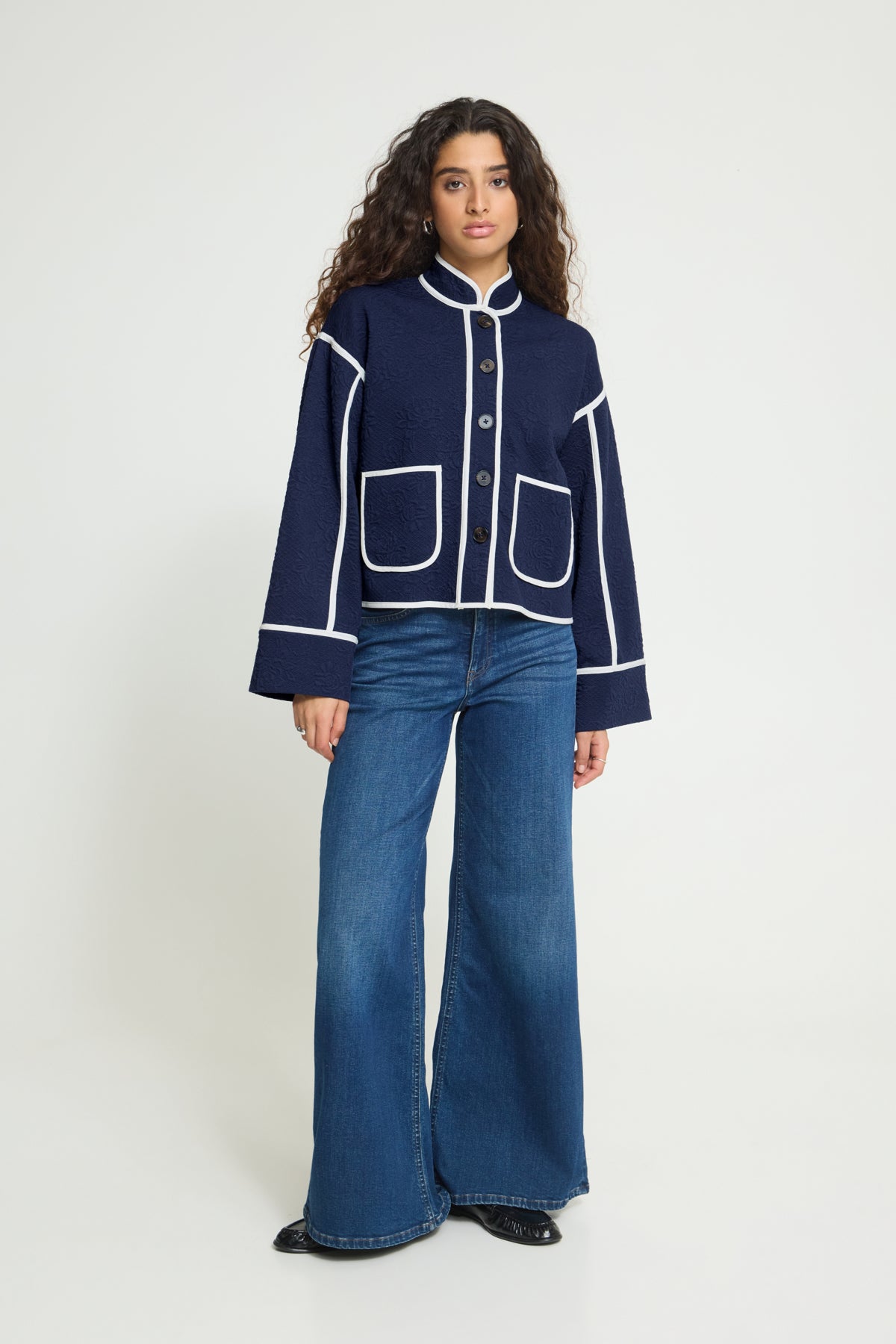 IhKate Quilted Jacket in Maritime Blue