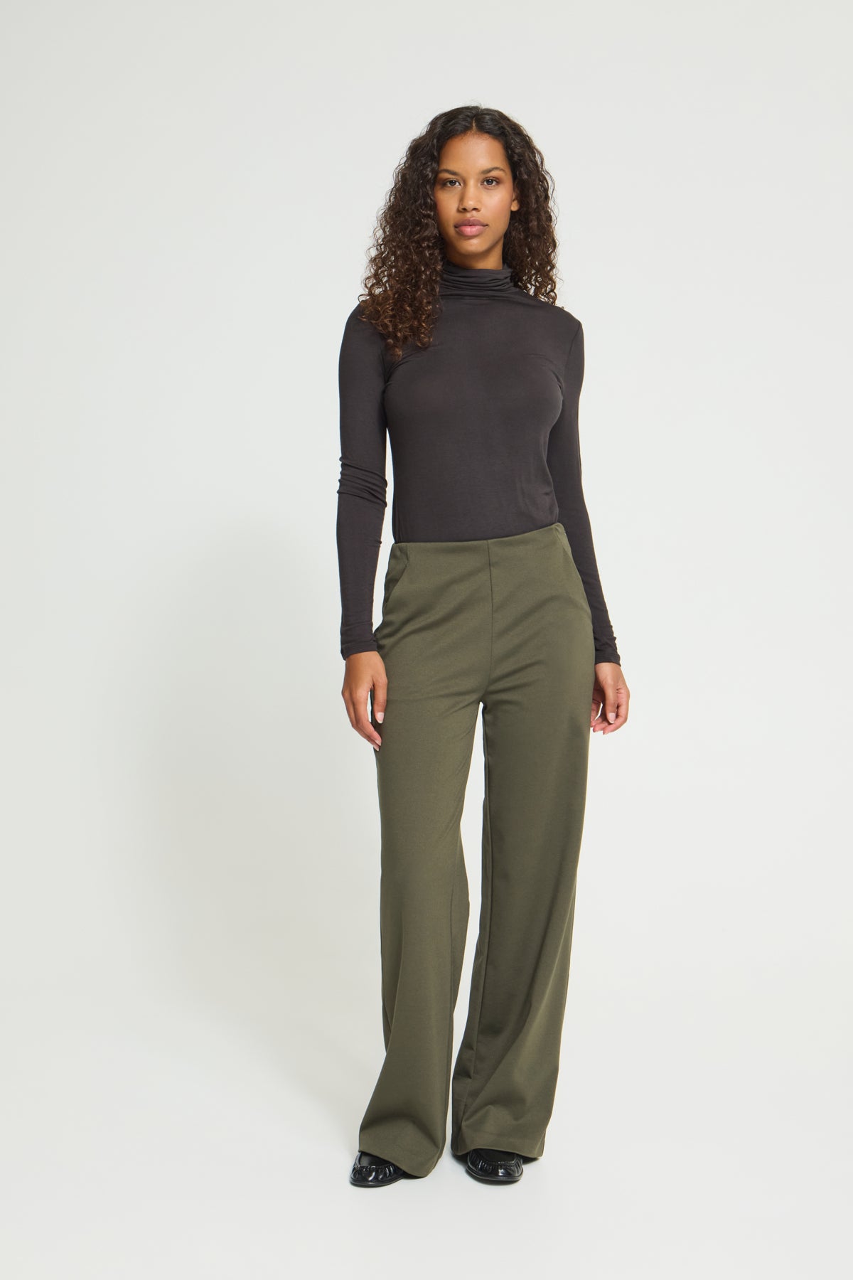 IhKate Wide Leg Trousers in Forest Night