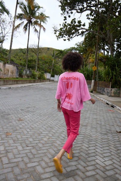 IhZiggy Raven Jeans in Azalea Pink