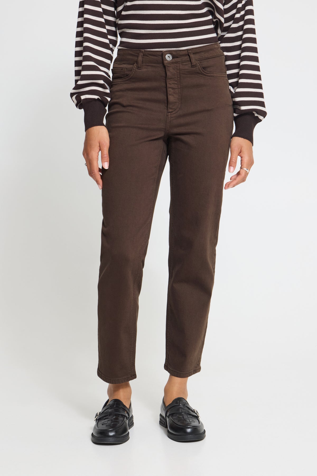 IhZiggy Raven Jeans in Coffee Bean