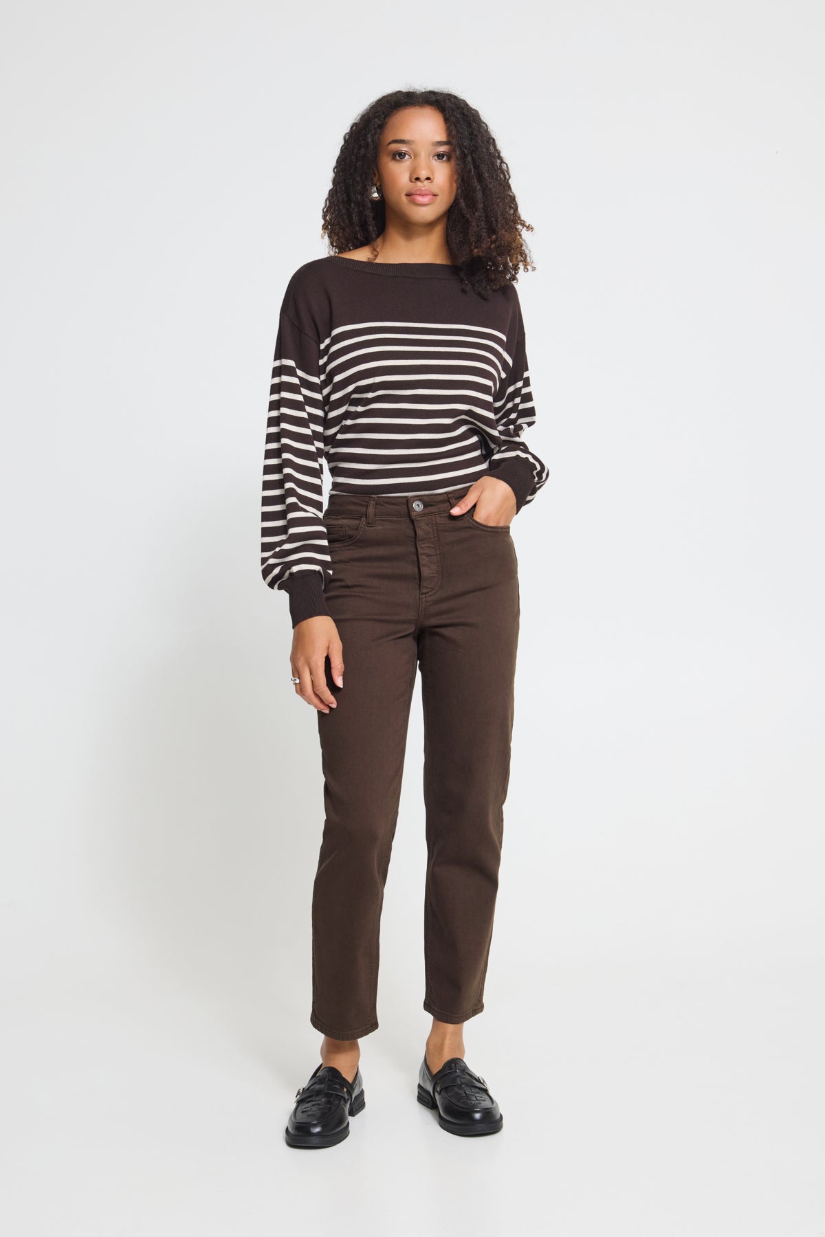 IhZiggy Raven Jeans in Coffee Bean