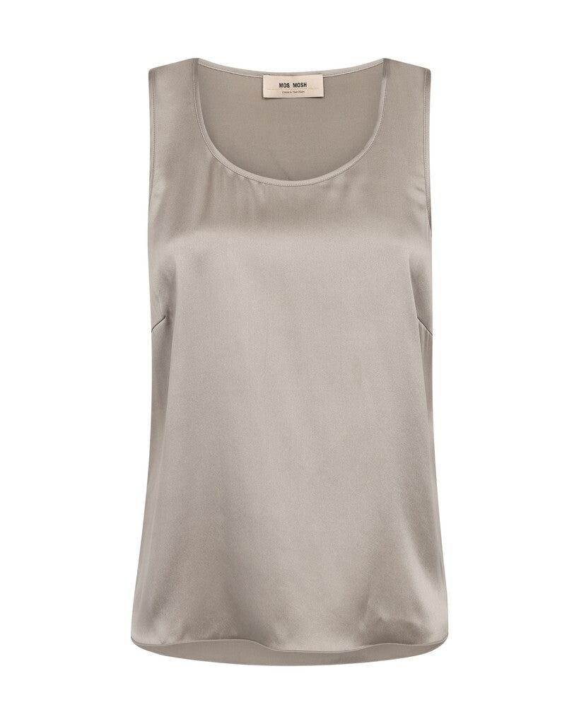 MMAstrid Silk Tank Top in Mourning Dove