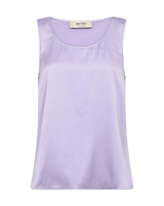 MMAstrid Silk Tank Top in Violet Tulip