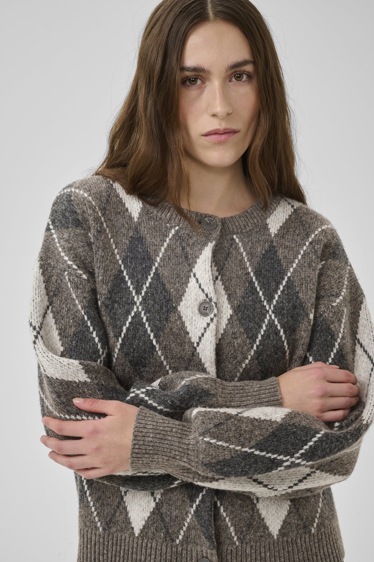 MWPaloma Check Knit Cardigan