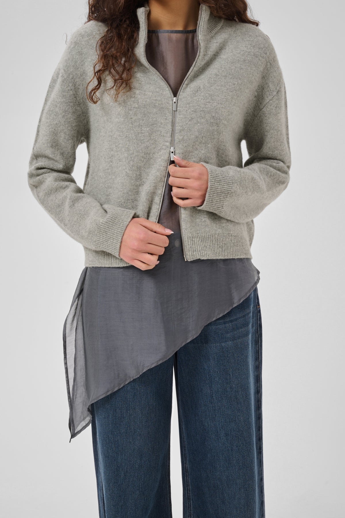 MWTracy Knit Zip Cardigan