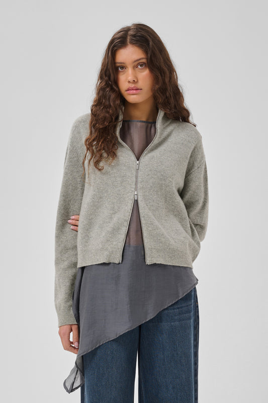 MWTracy Knit Zip Cardigan