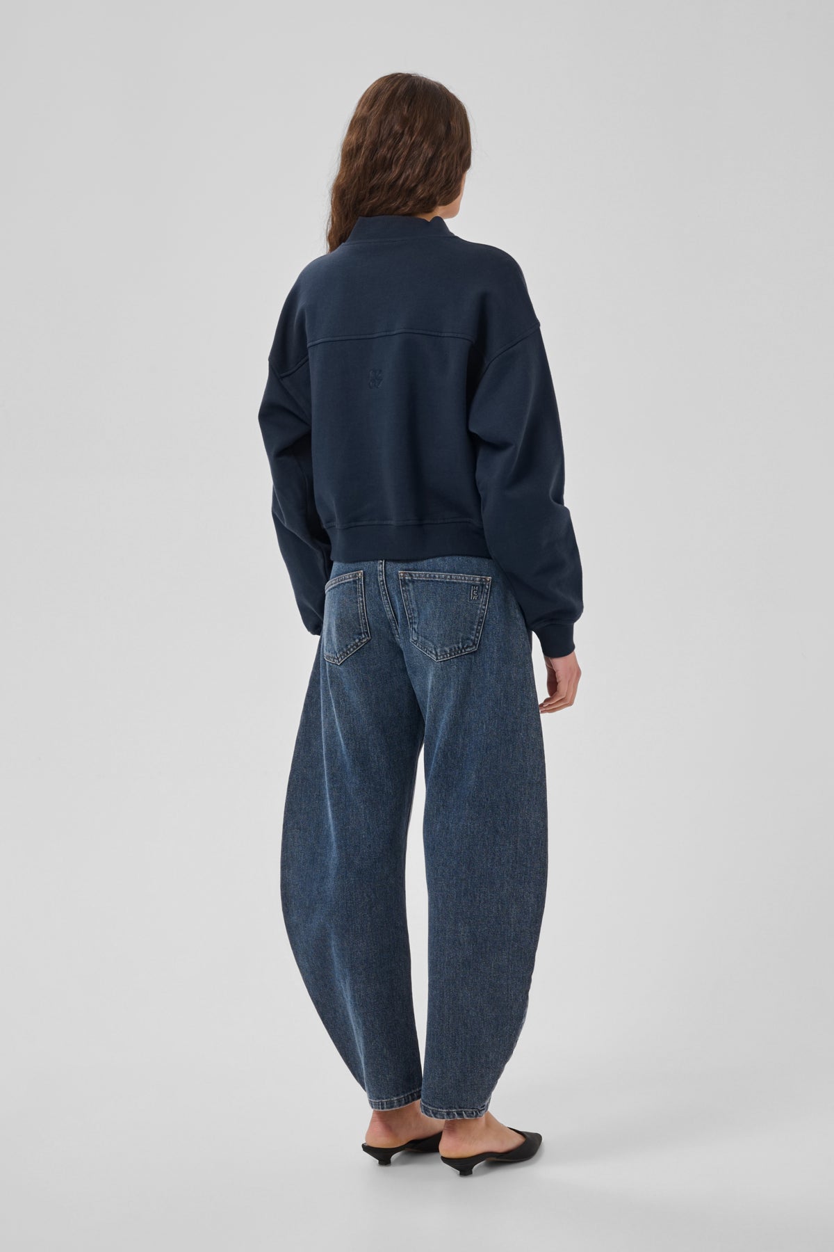 MetaMW Short Sweat Jacket in Dark Sapphire Blue
