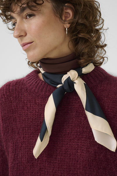 NamiraPW Scarf in Tawny Port and Dark Navy