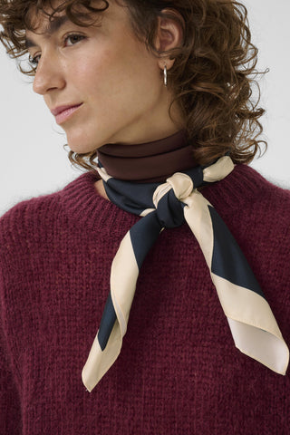 NamiraPW Scarf in Tawny Port and Dark Navy