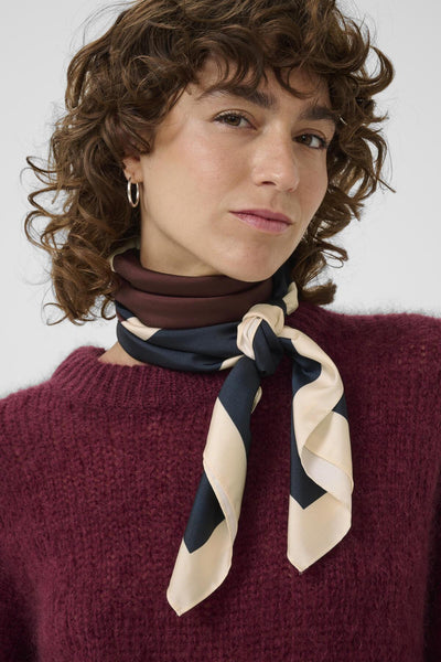 NamiraPW Scarf in Tawny Port and Dark Navy