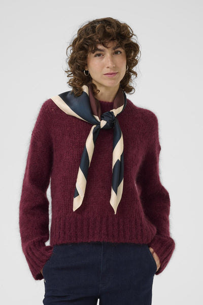 NamiraPW Scarf in Tawny Port and Dark Navy