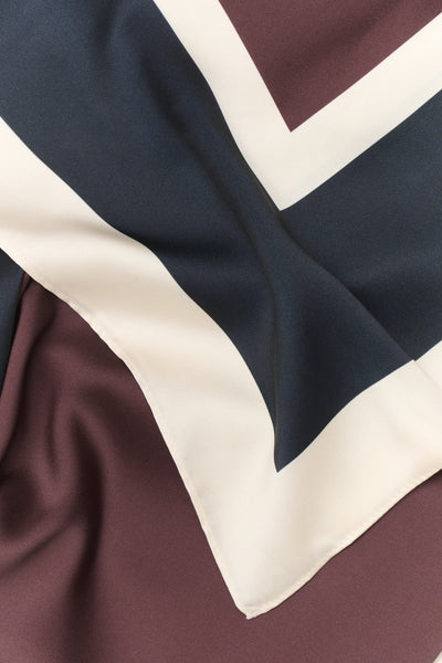 NamiraPW Scarf in Tawny Port and Dark Navy