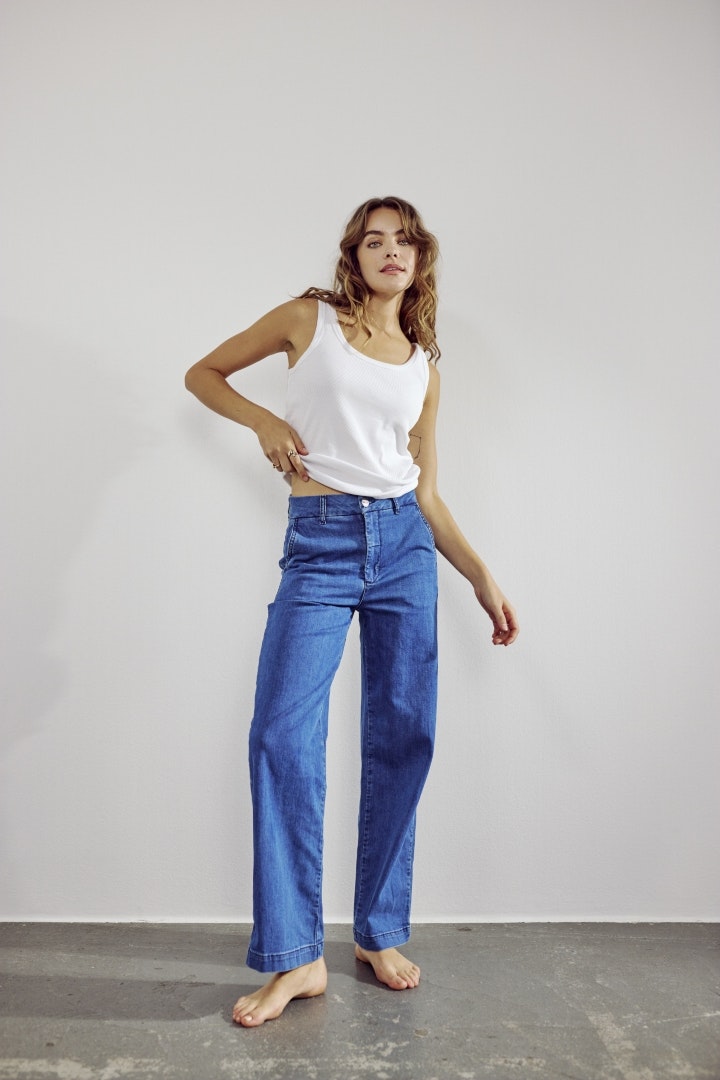 NuAmber Jeans in Medium Blue Denim (Short)