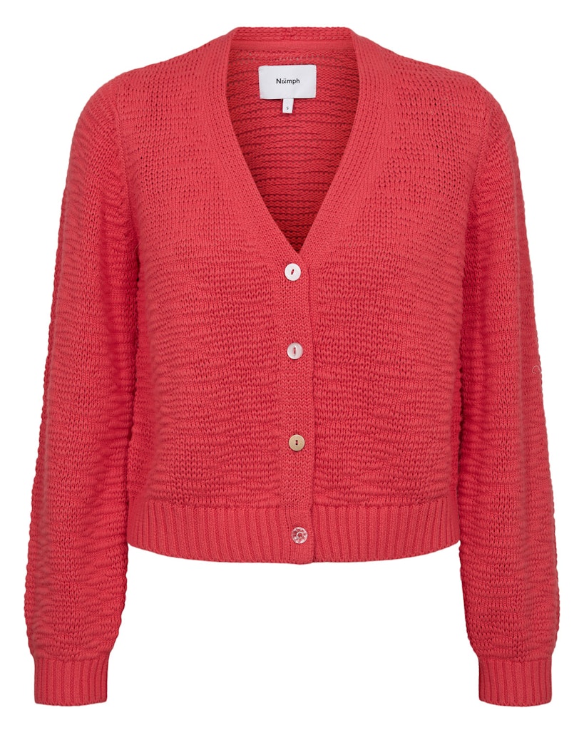 NuMirna Cropped Cardigan in Cayenne