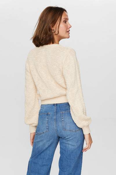 NuMirna Cropped Cardigan in Sandshell
