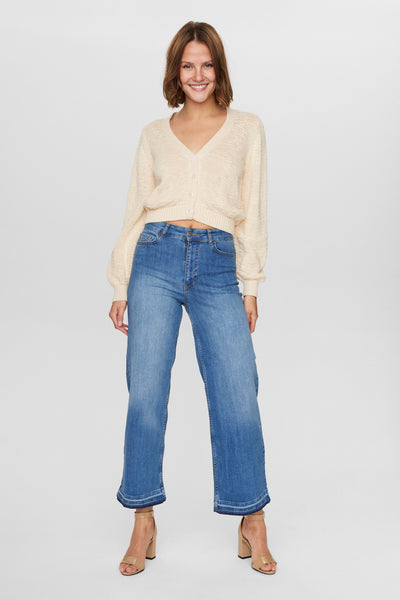 NuMirna Cropped Cardigan in Sandshell