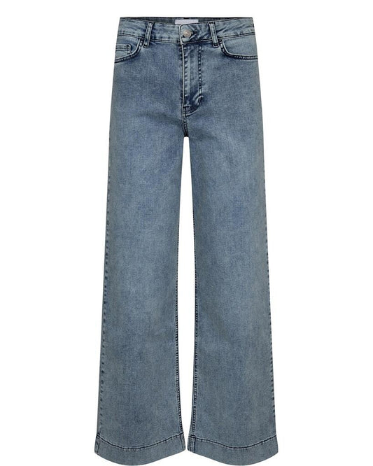 NuParis Wide leg Acid Jeans in Light Blue Denim