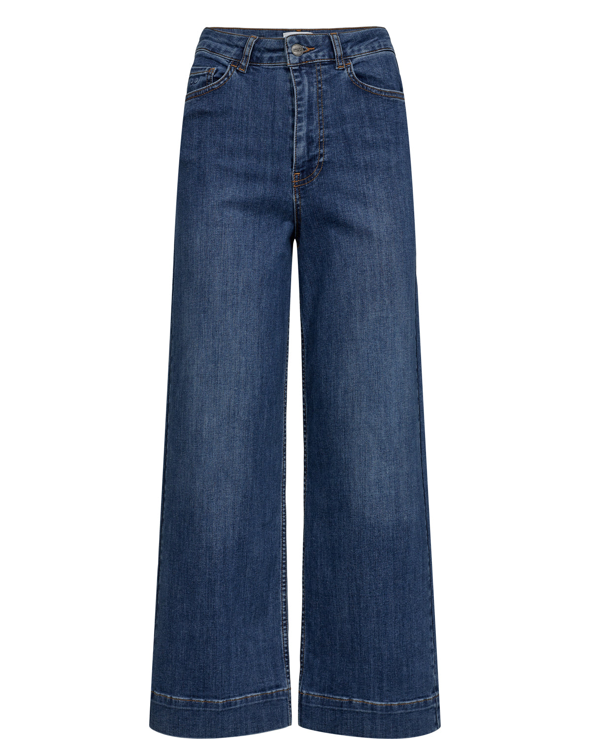 NuParis Cropped Jeans in Medium Blue