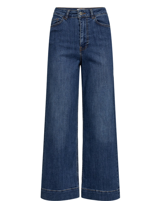 NuParis Cropped Jeans in Medium Blue