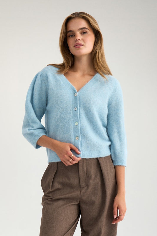 NuSuri Brushed Short Sleeve Cardigan