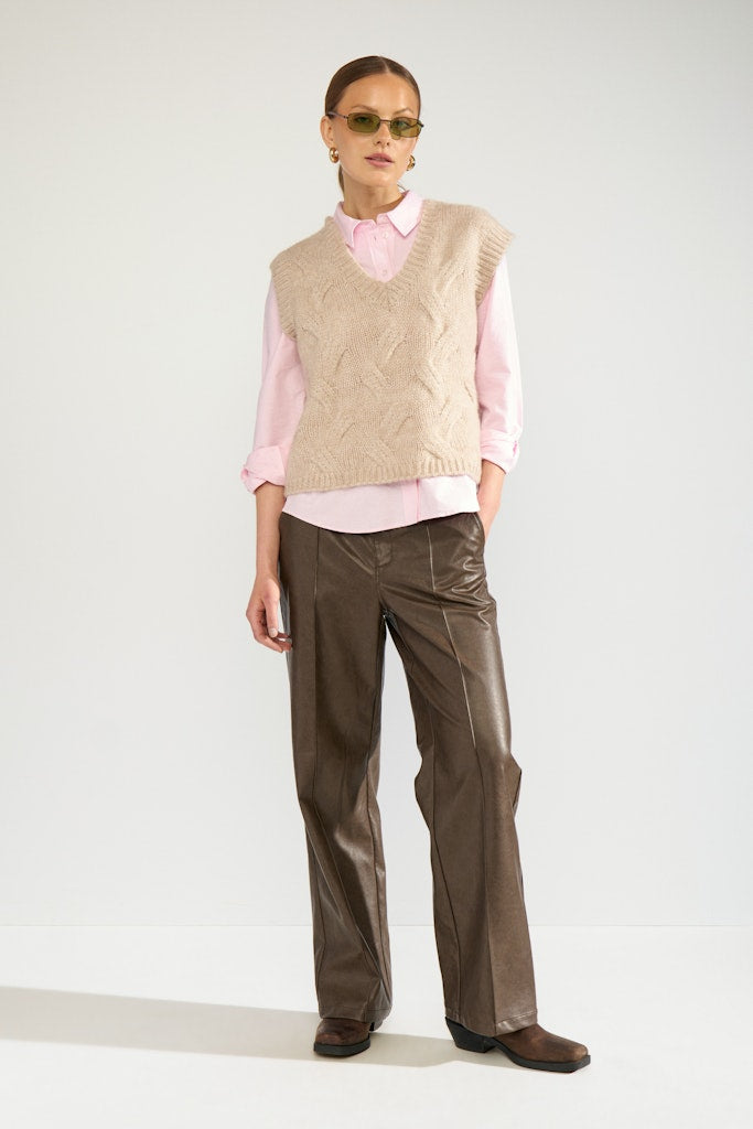 NuDorith Straight PU Pants