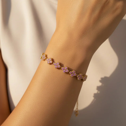 Pink Clover Bracelet