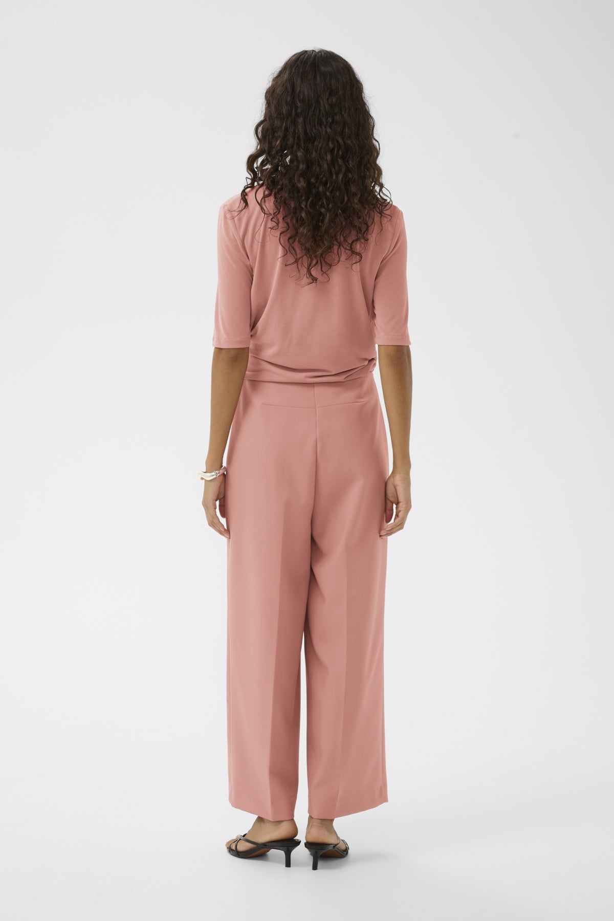 SLCorinne Wide Cropped Pants in Ash Rose