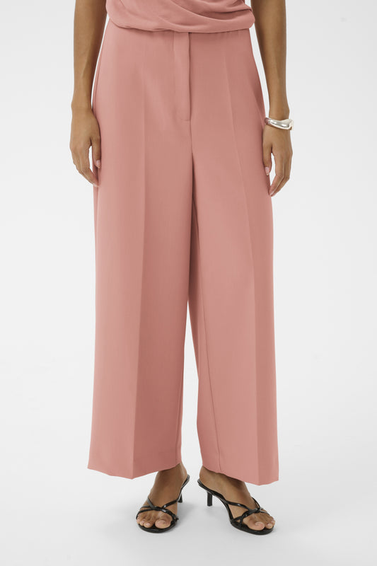 SLCorinne Wide Cropped Pants in Ash Rose