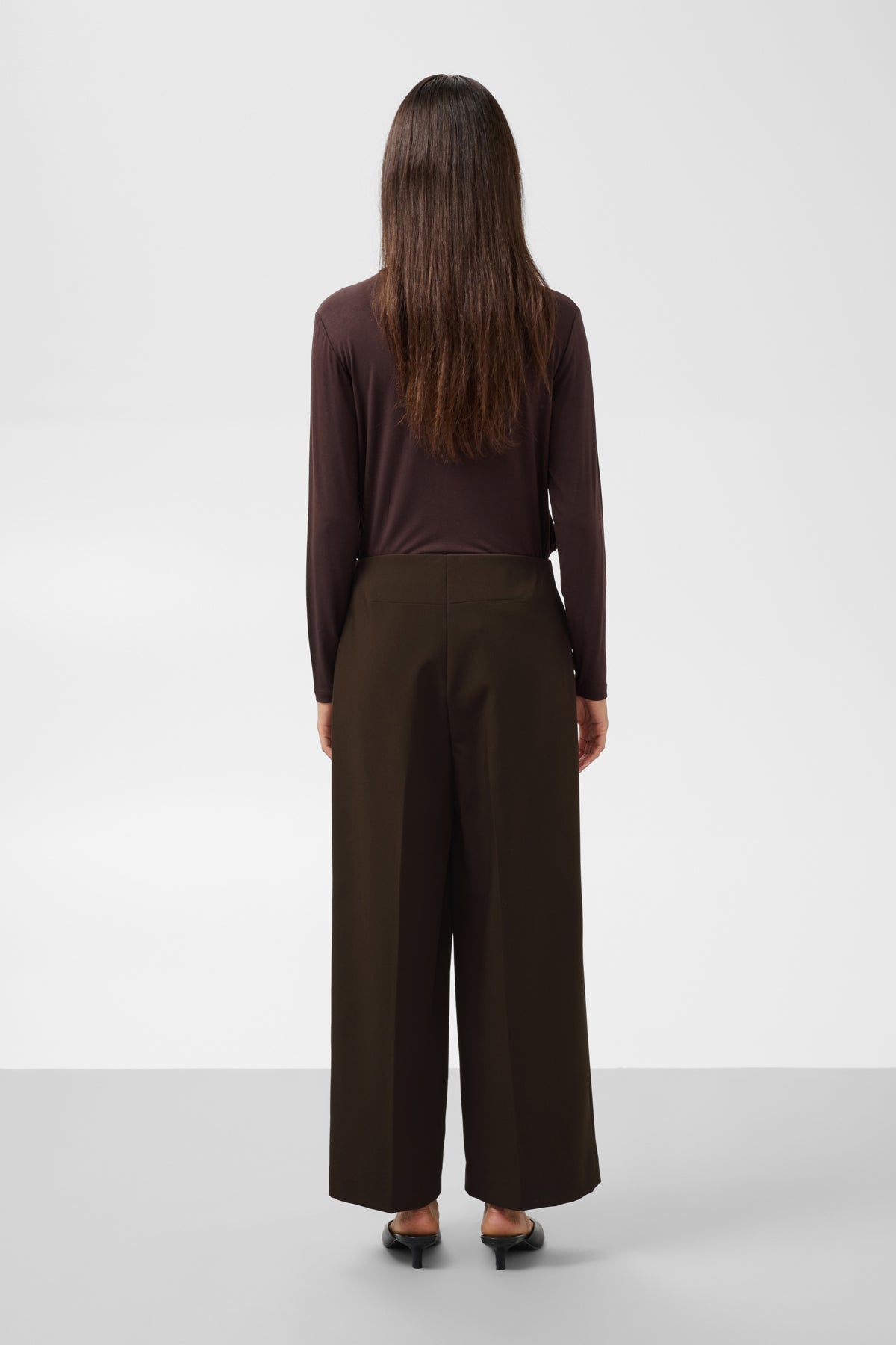SLCorinne Wide Leg Cropped Pants in Mole