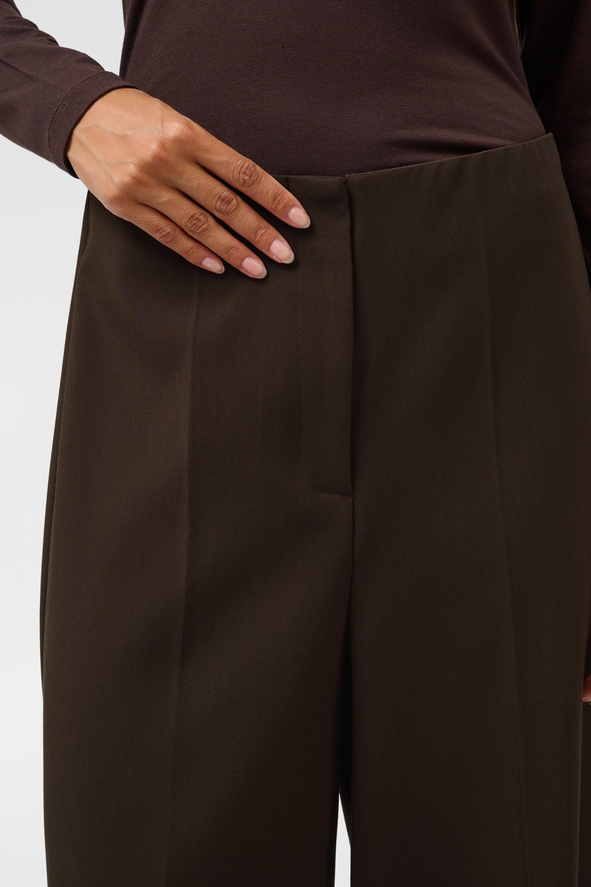 SLCorinne Wide Leg Cropped Pants in Mole