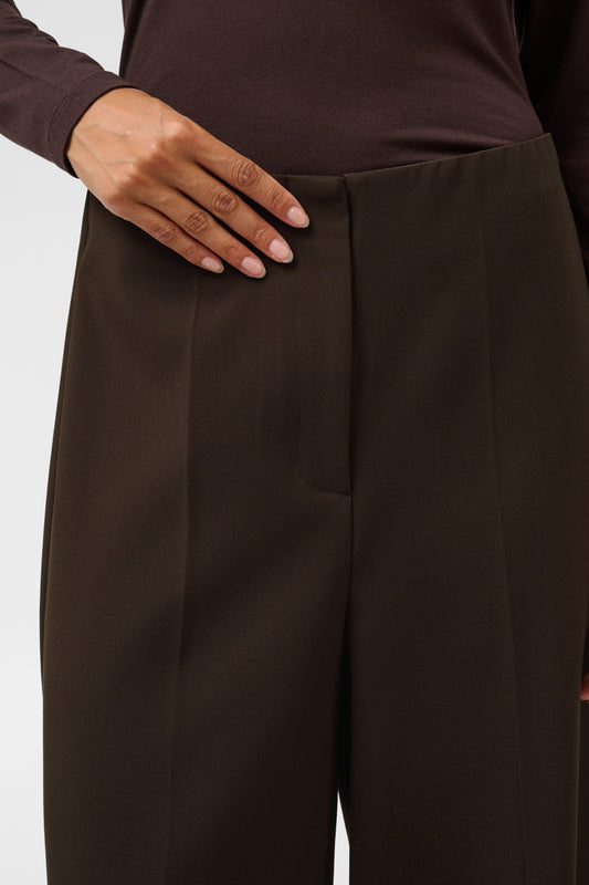 SLCorinne Wide Leg Cropped Pants in Mole