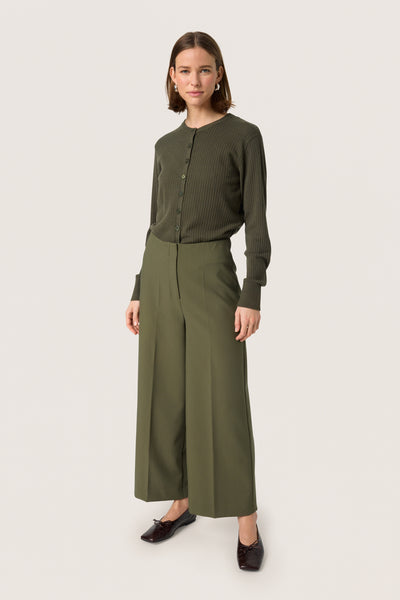 SLCorinne Wide Cropped Pants in Grape Leaf