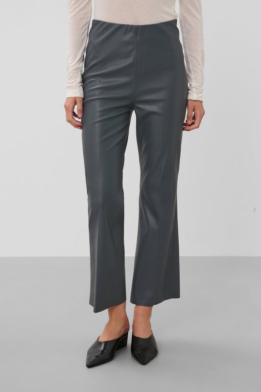 SLKaylee PU Kickflare Pants in Turbulence