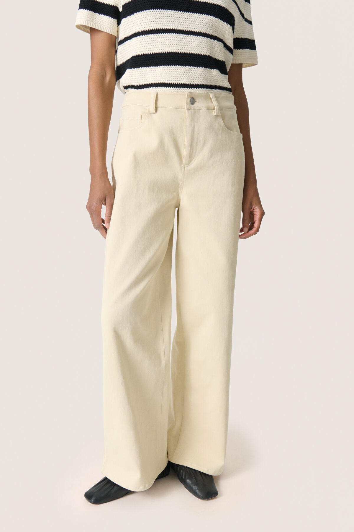 SLSandja Plain Vanesa Pants in Sandshell