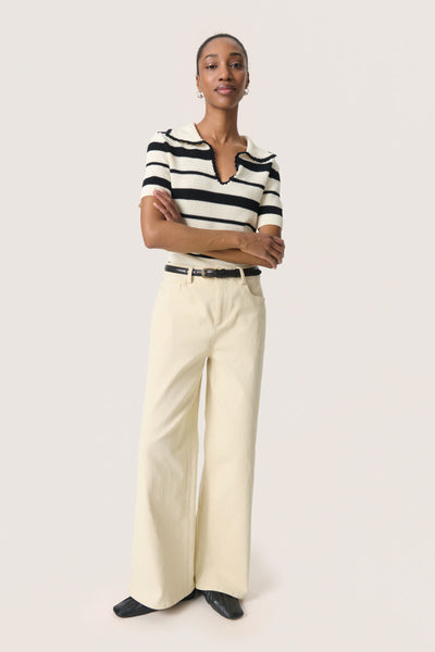 SLSandja Plain Vanesa Pants in Sandshell