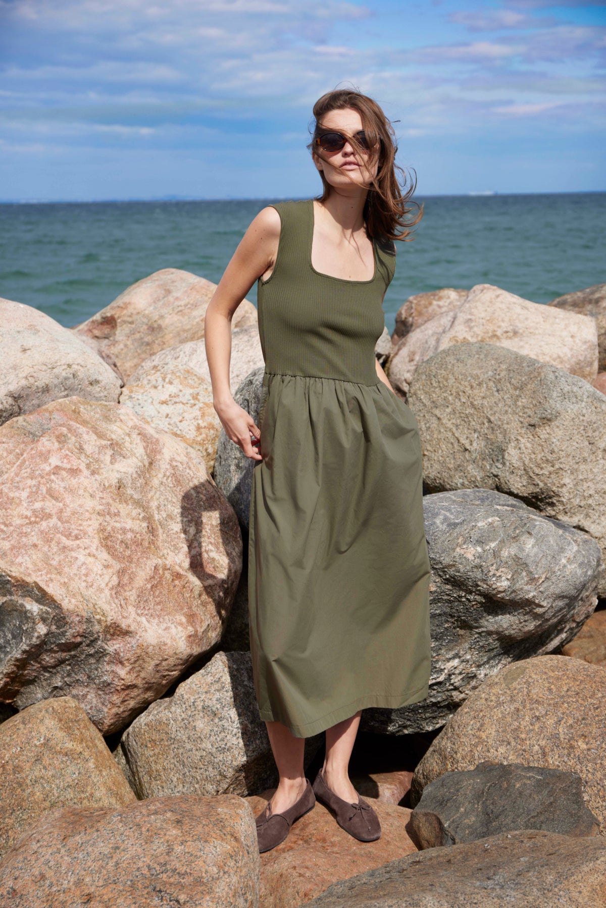 SLSimone Phoebe Dress in Grape Leaf