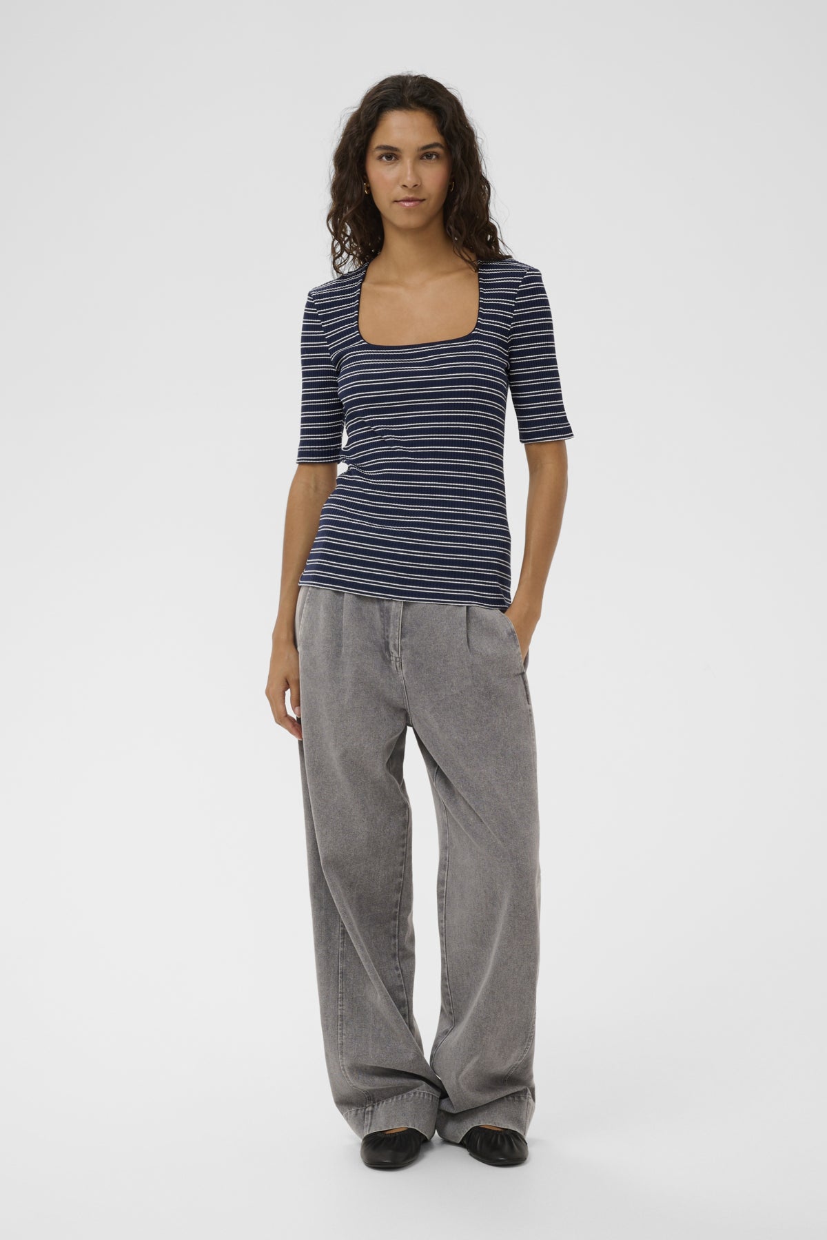 SLSimone Striped Tee in India Ink