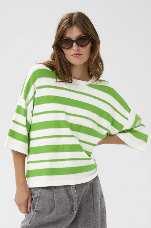 SLSpina Boxy Structure Striped Pullover