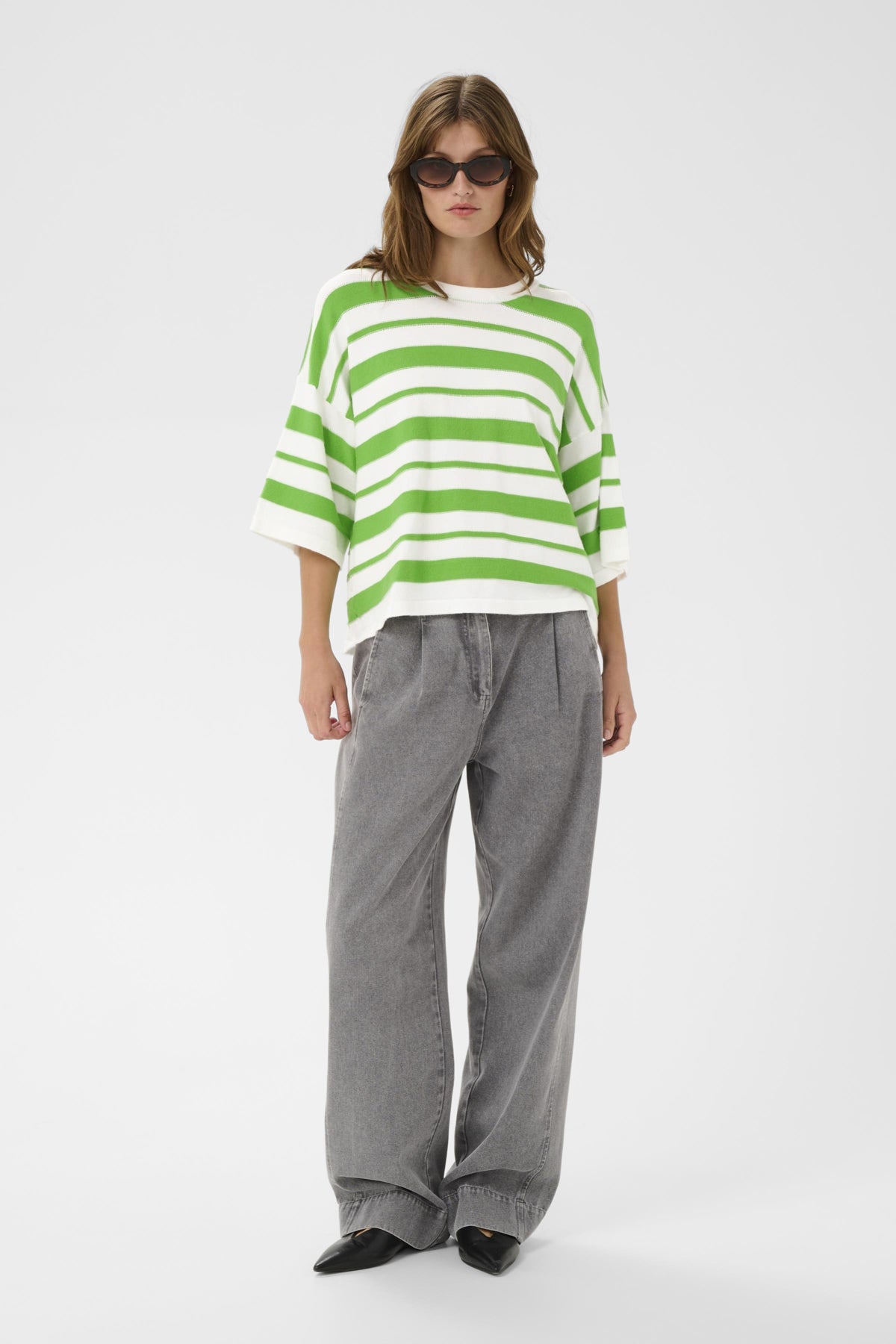 SLSpina Boxy Structure Striped Pullover